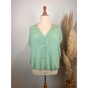Gilet sans manches uni grande taille