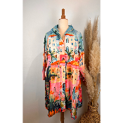 Imperméable coupe-vent  paysage coloré grande taille