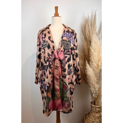 Manteau en suédine frida grande taille