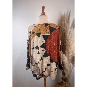 Pull lurex manches longues tête de buffle Grande Taille