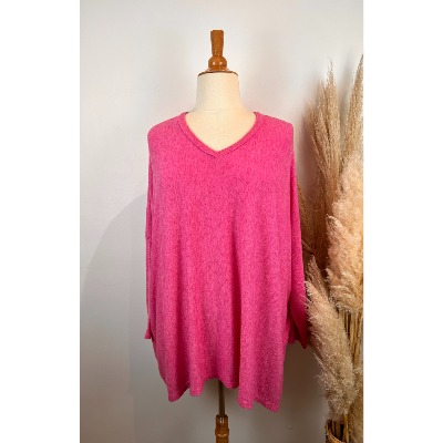 Pull uni oversize grande taille 58 / 60
