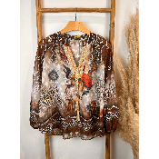 Tunique l�g�re girafe bandana