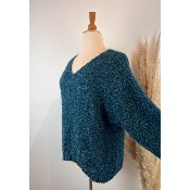 Pull uni maille mousseuse grande taille 