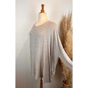 Pull fin col rond grande taille oversize 56/58