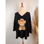 Pull ours cowboy l�opard grande taille