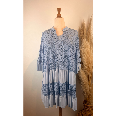 Robe bohème dentelle crochet grande taille