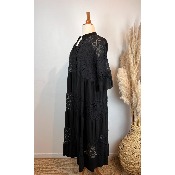 Robe longue bohème dentelle crochet grande taille