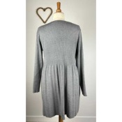 Robe plissée en mailles - grise