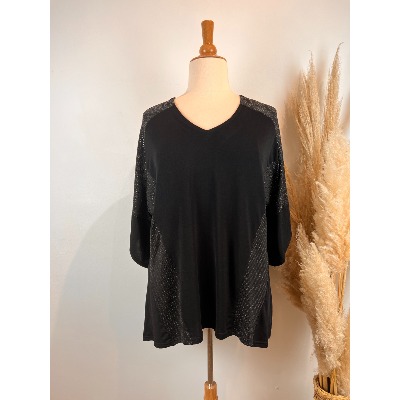 Tunique strass noir du 42/44 au 54/56