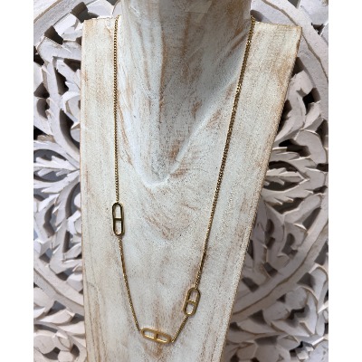 Collier 3 maillons acier inoxydable