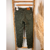Pantalon jean kaki froissé boutons Karostar du 38 au 48