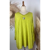 Pull toile oversize bohme grande taille 58 / 60