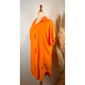 Robe chemise unie viscose