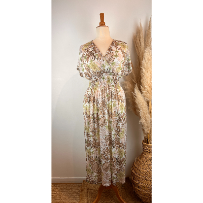 Robe longue magique fleurie grande taille 38/40 au 50/52