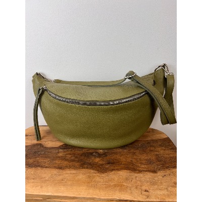 Sac banane cuir grainé  maxi format XXL