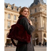 Sac cabas en fausse fourrure