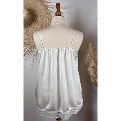 Top bretelles dentelle bohème grande taille