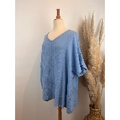Tunique t-shirt en gaze de coton grande taille 52/54