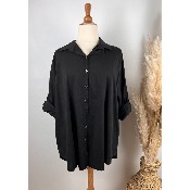 Chemise en coton unie grande taille