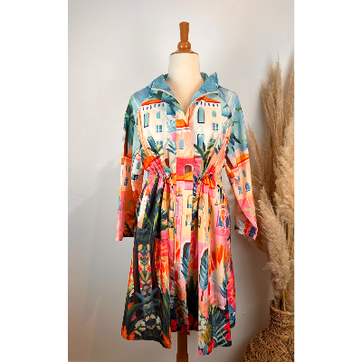 Imperméable coupe-vent  paysage coloré grande taille