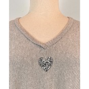 Pull coeur oversize grande taille 58 / 60