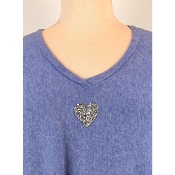 Pull coeur oversize grande taille 58 / 60