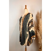 Pull maille duveteuse grande taille tye and die automnal