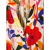 Robe longue imprimée coquelicots