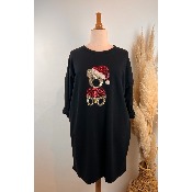 Robe de Nol en sweat ours grande taille