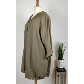 Veste mi-longue en sweat - taupe -54 56